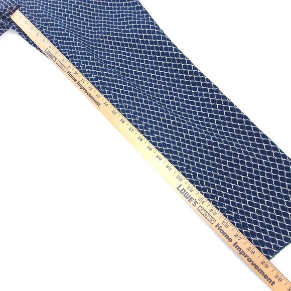 LAFAYETTE 148 Tailored Slim Leg Mid Rise Trouser Dress Pant Navy Print Womens 4 - Picture 3 of 8